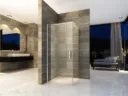 ALONI DOUCHEWAND - DRAAIDEUR EN ZIJWAND - 800X800X1900MM - CHROOM - HELDER GLAS