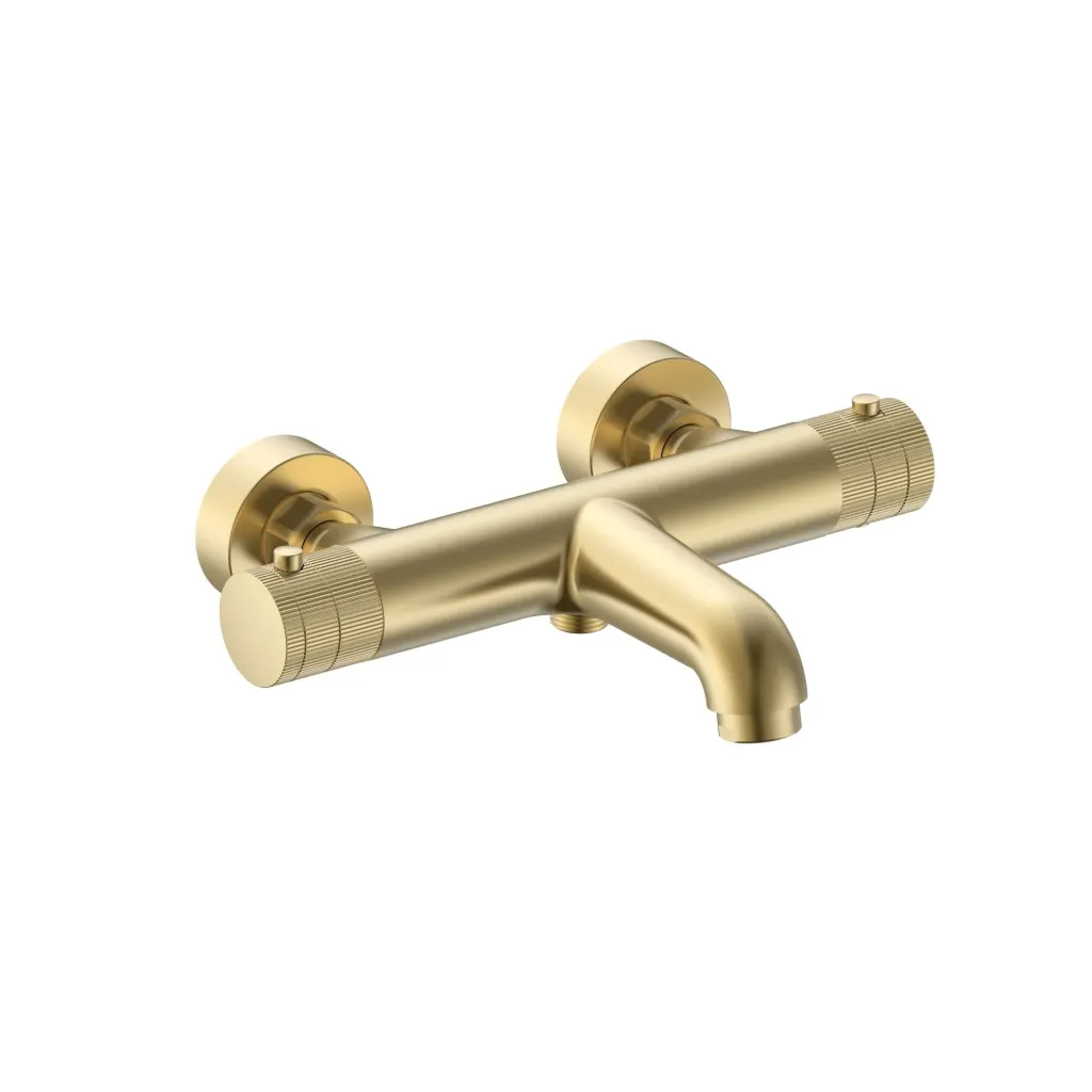[PRM4101-BG] STRIA BADMENGKRAAN - THERMOSTATISCH - OPBOUW - KNOPPEN MET RIBBELSTRUCTUUR - BELGAQUA - GEBORSTELD GOUD (PVD)