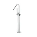 STRIA BADMENGKRAAN - VRIJSTAAND - THERMOSTATISCH - MET HANDDOUCHE EN DOUCHESLANG - KNOPPEN MET RIBBELSTRUCTUUR - BELGAQUA - CHROOM