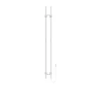 BELRAD ELEKTRISCHE STAAFHANDDOEKDROGER - DUBBEL - MET DIGITALE, PROGRAMEERBARE THERMOSTAAT - 120W - Ø2,5CM - 150X16,8X12,7 CM - GLANZEND WIT