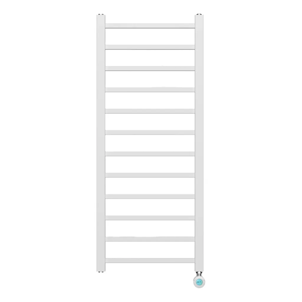 [BESWE1200500] BELRAD ELEKTRISCHE HANDDOEKDROGER - MET DIGITALE, PROGRAMEERBARE THERMOSTAAT - AANSLUITING RECHTS - 413W - 1200X500 MM - WIT