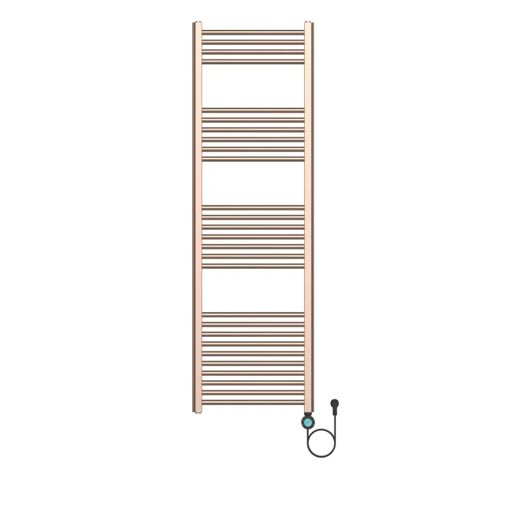 BELRAD ELEKTRISCHE HANDDOEKDROGER - MET DIGITALE, PROGRAMEERBARE THERMOSTAAT - SMART WIFI - AANSLUITING RECHTS - 900W - 1600X500 MM - GEBORSTELD KOPER