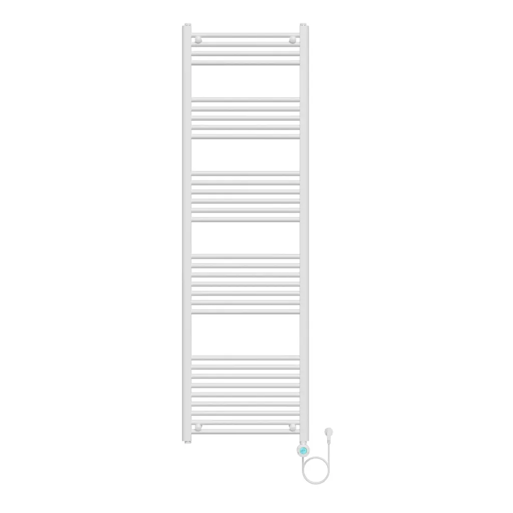[BEWF1800550] BELRAD ELEKTRISCHE HANDDOEKDROGER - MET DIGITALE, PROGRAMEERBARE THERMOSTAAT - SMART WIFI - AANSLUITING RECHTS - 1000W - 1800X550 MM - GLANZEND WIT
