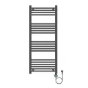 BELRAD ELEKTRISCHE HANDDOEKDROGER - MET DIGITALE, PROGRAMEERBARE THERMOSTAAT - SMART WIFI - AANSLUITING RECHTS - 700W - 1200X500 MM - MAT ZWART
