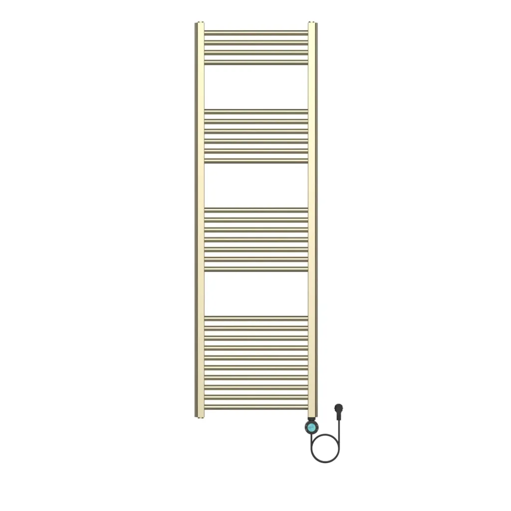 BELRAD ELEKTRISCHE HANDDOEKDROGER - MET DIGITALE, PROGRAMEERBARE THERMOSTAAT - SMART WIFI - AANSLUITING RECHTS - 900W - 1600X500 MM - GEBORSTELD GOUD