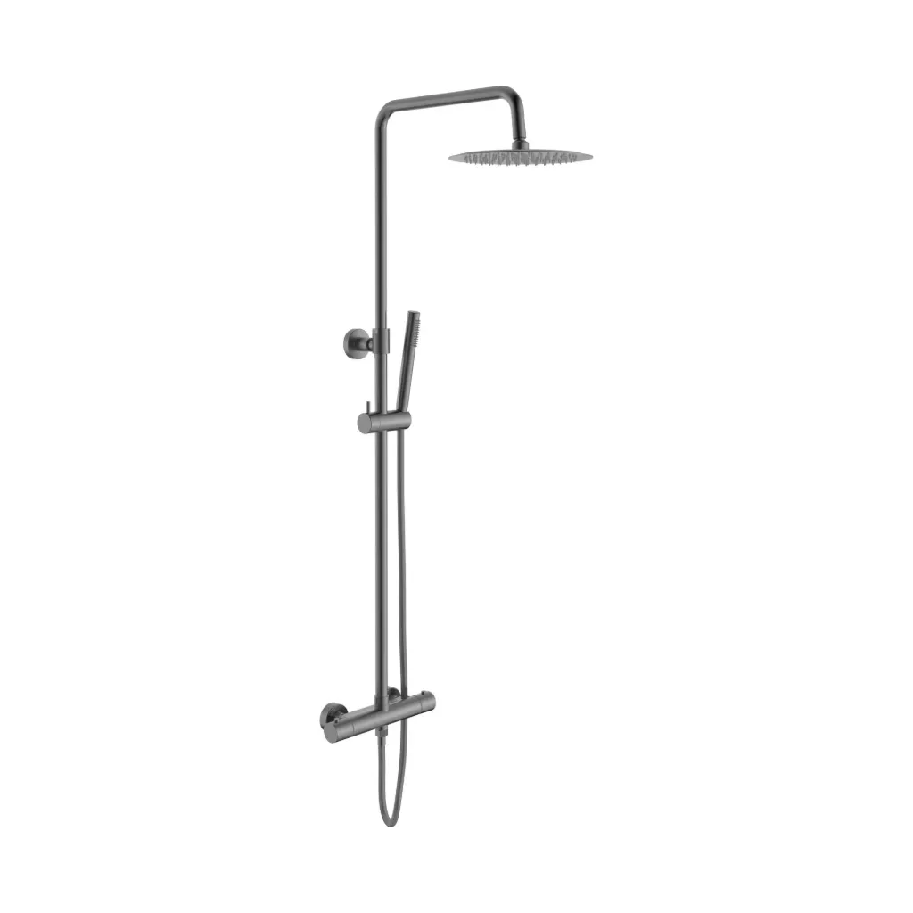 [OPT1-GG] ALONI OPTIMA RONDO REGENDOUCHESET - THERMOSTATISCH - OPBOUW - GUNMETAL