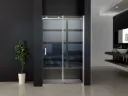 ALONI SCHUIFDEUR VOOR NIS - 1400X2000MM - CHROOM - HELDER GLAS