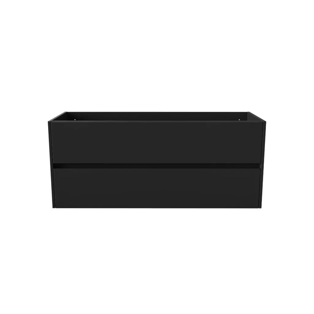 [KEY1455-120] ALONI HAYAT WASTAFELONDERKAST - 2 LADES - SOFTCLOSE - GREEPLOOS - 119,5X50X45 CM - MAT ZWART