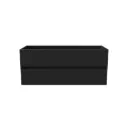 ALONI HAYAT WASTAFELONDERKAST - 2 LADES - SOFTCLOSE - GREEPLOOS - 119,5X50X45 CM - MAT ZWART