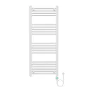 BELRAD ELEKTRISCHE HANDDOEKDROGER - MET DIGITALE, PROGRAMEERBARE THERMOSTAAT - SMART WIFI - AANSLUITING RECHTS - 700W - 1200X500 MM - GLANZEND WIT