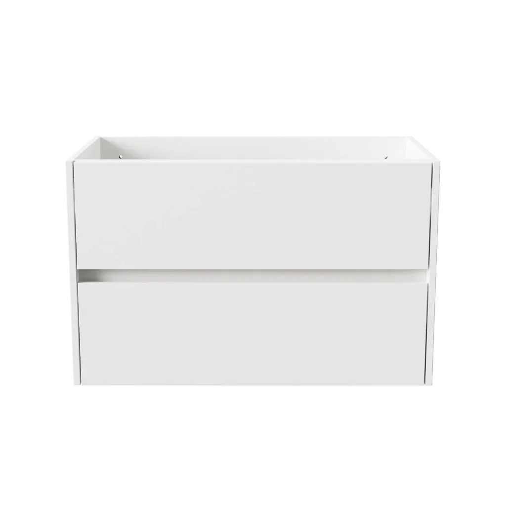 [KEY2428-80] ALONI HAYAT WASTAFELONDERKAST - 2 LADES - SOFTCLOSE - GREEPLOOS - 79,5X50X45 CM - GLANZEND WIT