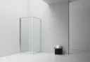 INSLIDE DOUCHECABINE - NAAR BINNEN OPENENDE SCHUIFDEUR EN ZIJWAND - RUIMTEBESPAREND - OMKEERBAAR - 6MM VEILIGHEIDSGLAS - 90X90X200 CM - CHROOM - HELDER GLAS