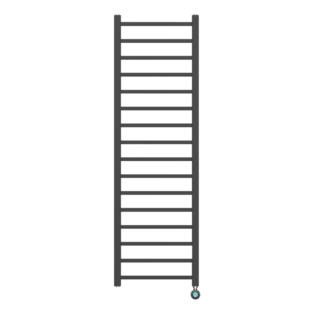 [BESZE1600500] BELRAD ELEKTRISCHE HANDDOEKDROGER - MET DIGITALE, PROGRAMEERBARE THERMOSTAAT - AANSLUITING RECHTS - 551W - 1600X500 MM - MAT ZWART