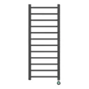 BELRAD ELEKTRISCHE HANDDOEKDROGER - MET DIGITALE, PROGRAMEERBARE THERMOSTAAT - AANSLUITING RECHTS - 413W - 1200X500 MM - MAT ZWART