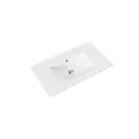 ALONI HAYAT WASTAFEL - 1 WASBAK - MET OVERLOOP - 1 KRAANGAT - KUNSTMARMER - 80X1,5X45 CM - GLANZEND WIT