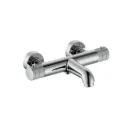 STRIA BADMENGKRAAN - THERMOSTATISCH - OPBOUW - KNOPPEN MET RIBBELSTRUCTUUR - BELGAQUA - CHROOM