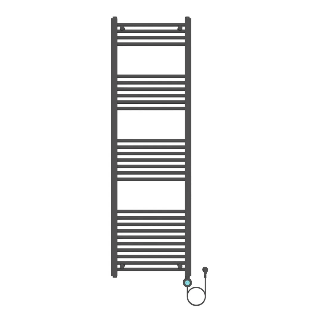 BELRAD ELEKTRISCHE HANDDOEKDROGER - MET DIGITALE, PROGRAMEERBARE THERMOSTAAT - SMART WIFI - AANSLUITING RECHTS - 900W - 1600X500 MM - MAT ZWART