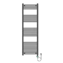 BELRAD ELEKTRISCHE HANDDOEKDROGER - MET DIGITALE, PROGRAMEERBARE THERMOSTAAT - SMART WIFI - AANSLUITING RECHTS - 900W - 1600X500 MM - MAT ZWART