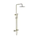ALONI OPTIMA RONDO REGENDOUCHESET - THERMOSTATISCH - OPBOUW - BELGAQUA - GEBORSTELD GOUD (PVD)