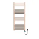 BELRAD ELEKTRISCHE HANDDOEKDROGER - MET DIGITALE, PROGRAMEERBARE THERMOSTAAT - SMART WIFI - AANSLUITING RECHTS - 700W - 1200X500 MM - GEBORSTELD KOPER