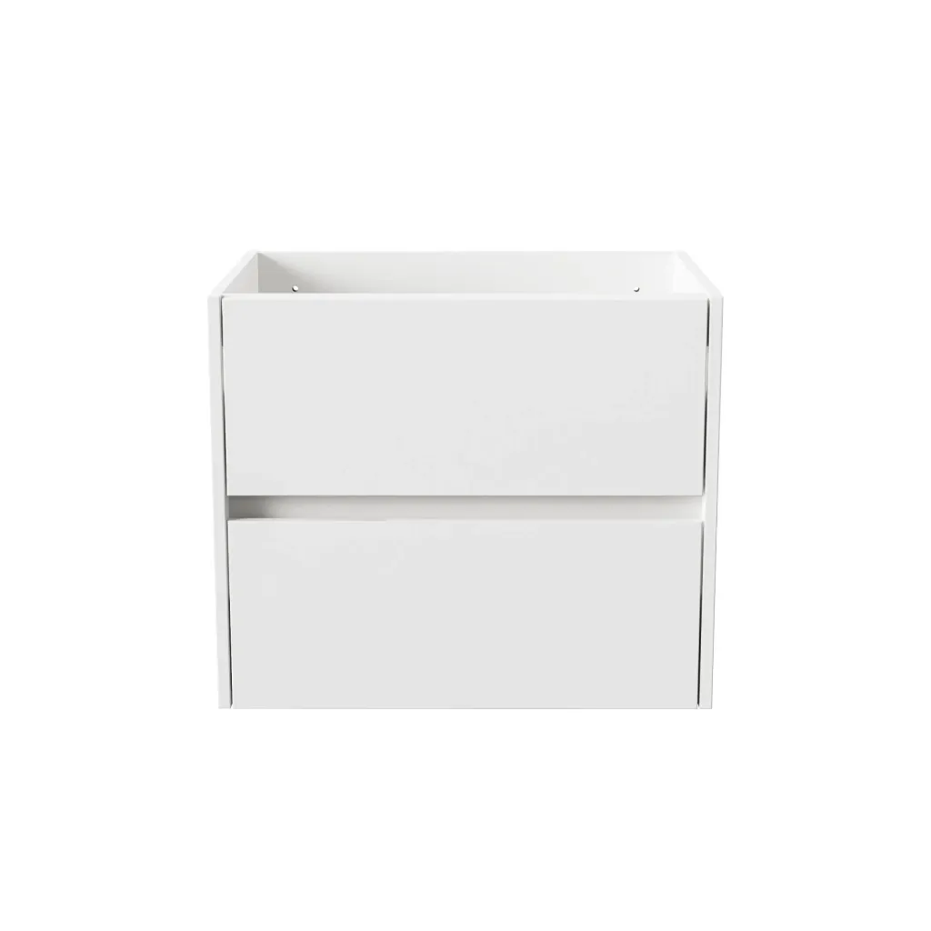 [KEY2428-60] ALONI HAYAT WASTAFELONDERKAST - 2 LADES - SOFTCLOSE - GREEPLOOS - 59,5X50X45 CM - GLANZEND WIT