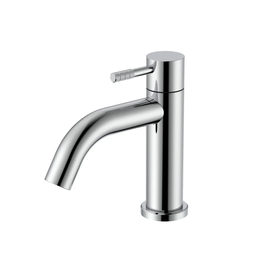 [PRM9025-C] STRIA KOUDWATERKRAAN - HENDEL MET VERFIJNDE RIBBELSTRUCTUUR - ZONDER AFVOERPLUG - CHROOM