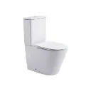 ALONI PRO3027 DUOBLOK - STAAND TOILET - MET RESERVOIR - MET SPOELMECHANISME - DUBBELE SPOELING 4/6L - MET ZITTING - SOFTCLOSE - 38,5X81,5X63 CM - GLANZEND WIT