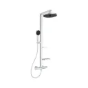 Douchesysteem met CeraTherm douchethermostaat, handdouche Ø 100 mm 8 l/min 2F, hoofddouche Ø 260 mm 12 l/min 2F, IdealFlex 1750 mm en 2 legschalen