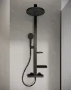 Douchesysteem met CeraTherm douchethermostaat, handdouche Ø 100 mm 8 l/min 2F, hoofddouche Ø 260 mm 12 l/min 2F, IdealFlex 1750 mm en 2 legschalen